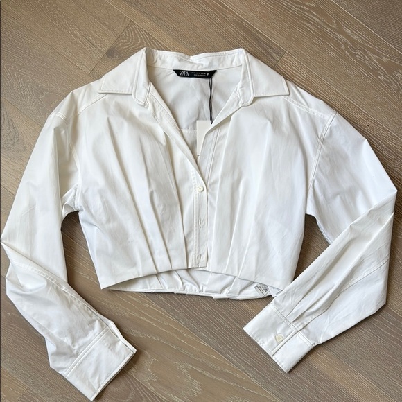 Zara Tops - Zara Cropped Top Button Down